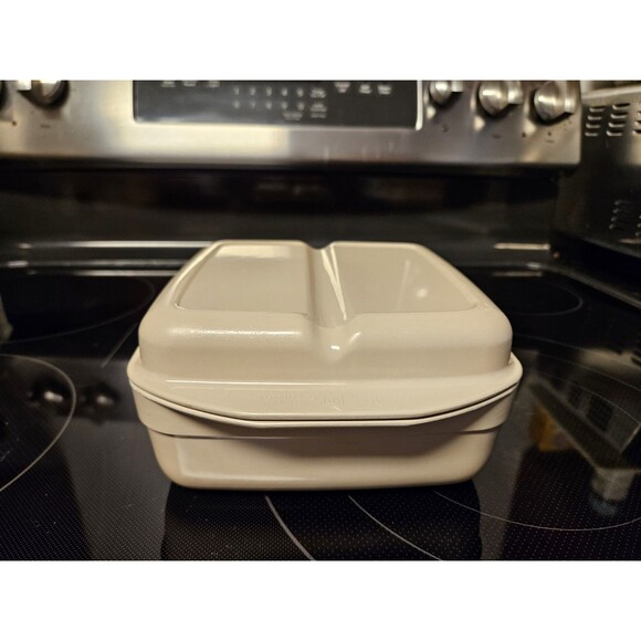 Vtg Anchor Hocking MicroWare Versatility Divided Pan Bowl Dish  W/ Lid #PM481-T1 - Picture 5 of 10